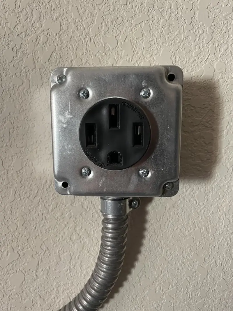 NEMA 14-50 outlet installed for Electrical Panel Upgrade in Bern